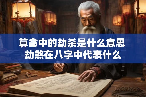 算命中的劫杀是什么意思 劫煞在八字中代表什么