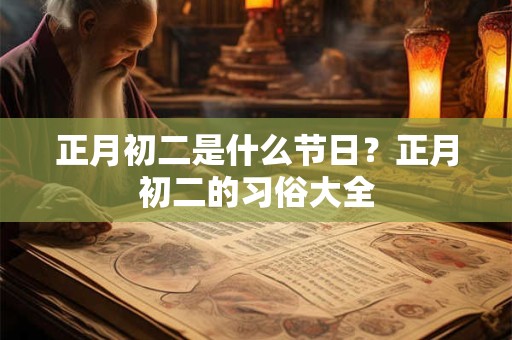 正月初二是什么节日？正月初二的习俗大全