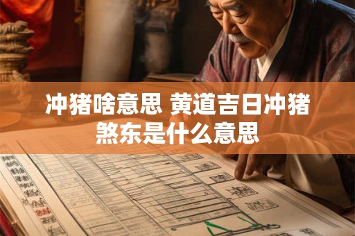 冲猪啥意思 黄道吉日冲猪煞东是什么意思