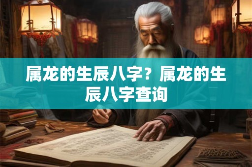 属龙的生辰八字？属龙的生辰八字查询