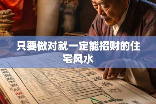 只要做对就一定能招财的住宅风水