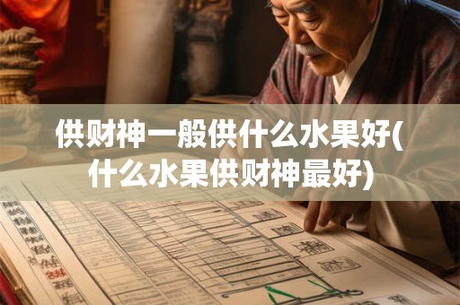 供财神一般供什么水果好(什么水果供财神最好)