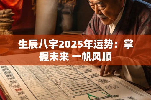 生辰八字2025年运势：掌握未来 一帆风顺