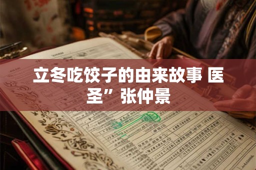 立冬吃饺子的由来故事 医圣”张仲景