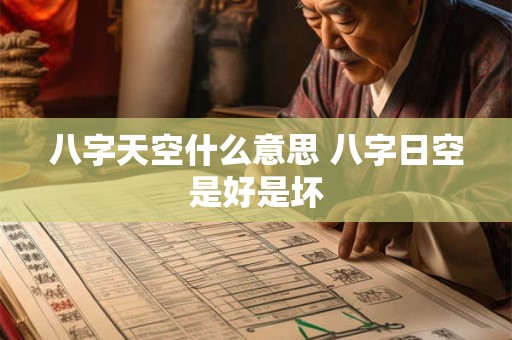 八字天空什么意思 八字日空是好是坏