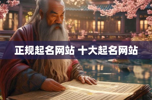正规起名网站 十大起名网站