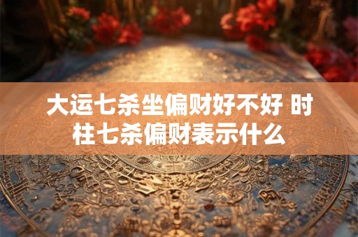 大运七杀坐偏财好不好 时柱七杀偏财表示什么