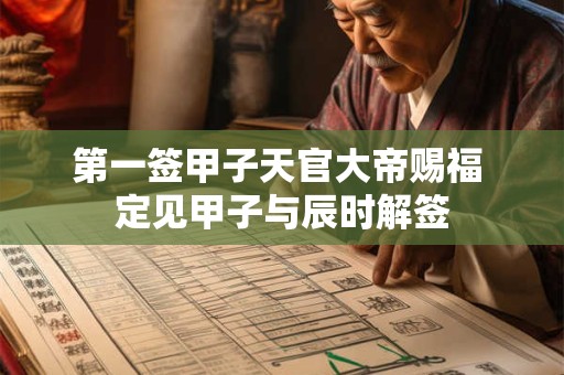 第一签甲子天官大帝赐福 定见甲子与辰时解签