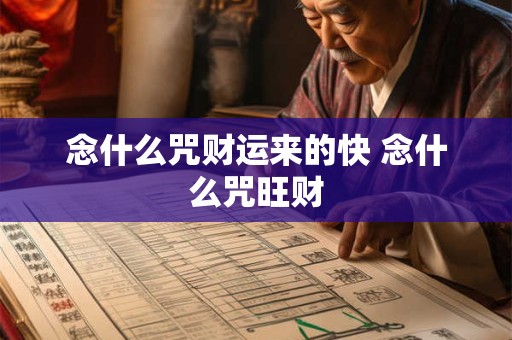 念什么咒财运来的快 念什么咒旺财