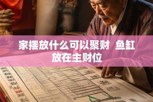 家摆放什么可以聚财  鱼缸放在主财位