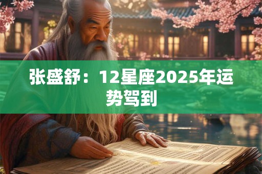 张盛舒：12星座2025年运势驾到