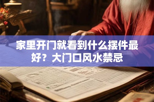 家里开门就看到什么摆件最好？大门口风水禁忌
