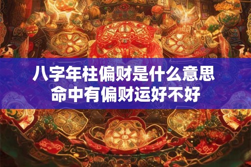 八字年柱偏财是什么意思 命中有偏财运好不好