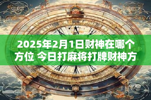 2025年2月1日财神在哪个方位 今日打麻将打牌财神方位