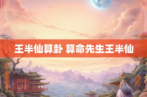 王半仙算卦 算命先生王半仙