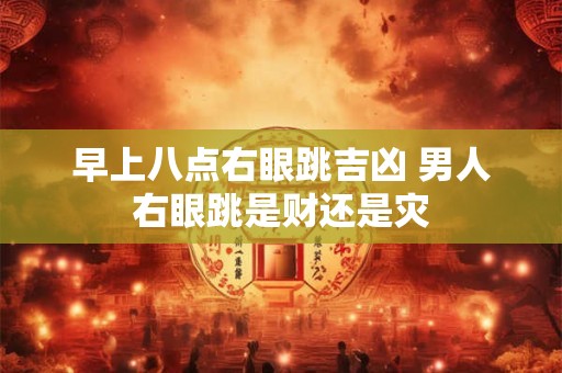 早上八点右眼跳吉凶 男人右眼跳是财还是灾