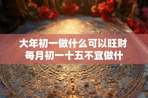 大年初一做什么可以旺财 每月初一十五不宜做什