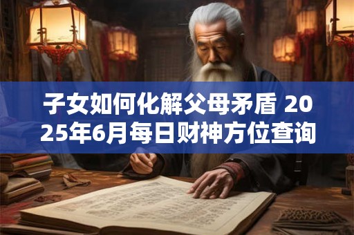 子女如何化解父母矛盾 2025年6月每日财神方位查询表