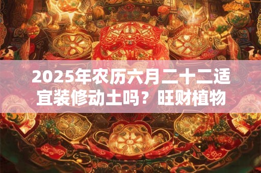 2025年农历六月二十二适宜装修动土吗？旺财植物