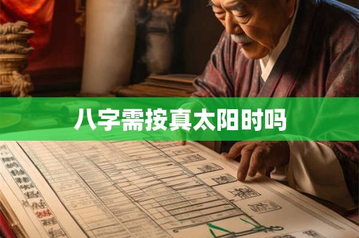 八字需按真太阳时吗