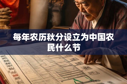 每年农历秋分设立为中国农民什么节