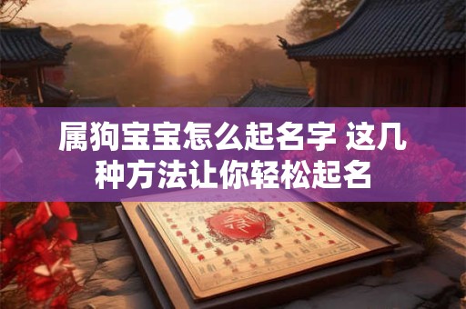属狗宝宝怎么起名字 这几种方法让你轻松起名