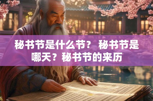 秘书节是什么节？ 秘书节是哪天？秘书节的来历