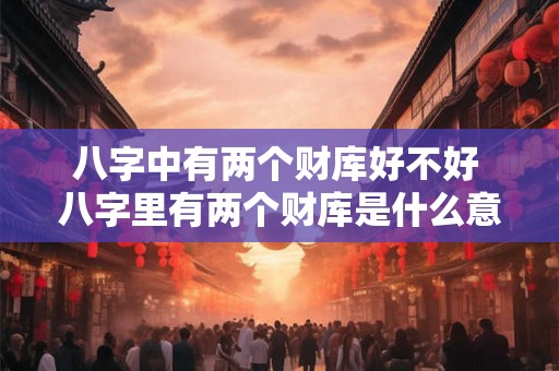 八字中有两个财库好不好 八字里有两个财库是什么意思