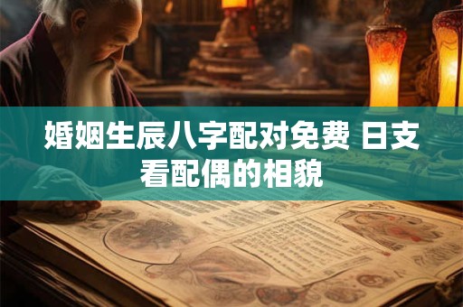 婚姻生辰八字配对免费 日支看配偶的相貌