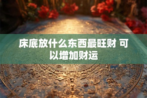 床底放什么东西最旺财 可以增加财运