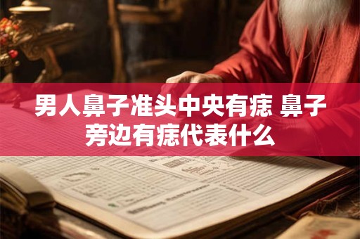 男人鼻子准头中央有痣 鼻子旁边有痣代表什么