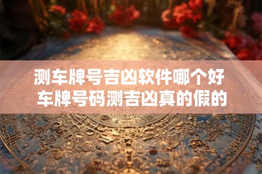 测车牌号吉凶软件哪个好 车牌号码测吉凶真的假的