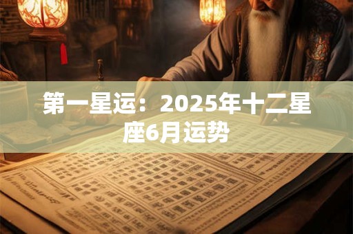 第一星运：2025年十二星座6月运势
