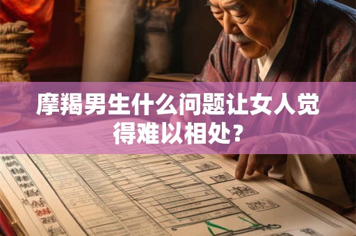 摩羯男生什么问题让女人觉得难以相处？