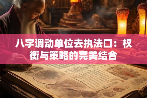 八字调动单位去执法口：权衡与策略的完美结合