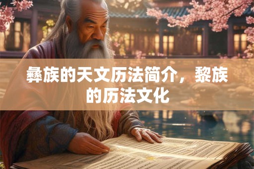 彝族的天文历法简介，黎族的历法文化
