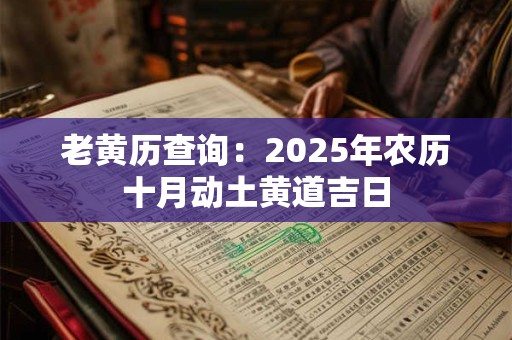 老黄历查询：2025年农历十月动土黄道吉日