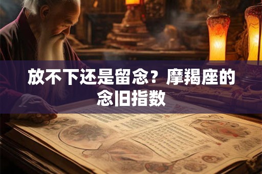 放不下还是留念？摩羯座的念旧指数