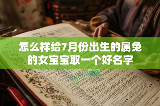 怎么样给7月份出生的属兔的女宝宝取一个好名字