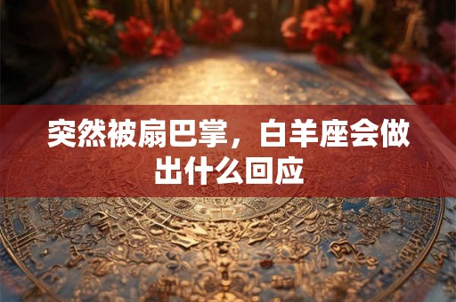 突然被扇巴掌，白羊座会做出什么回应