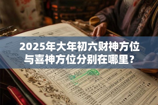 2025年大年初六财神方位与喜神方位分别在哪里？