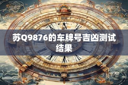 苏Q9876的车牌号吉凶测试结果
