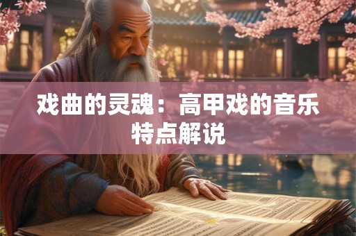 戏曲的灵魂：高甲戏的音乐特点解说