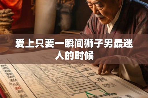 爱上只要一瞬间狮子男最迷人的时候
