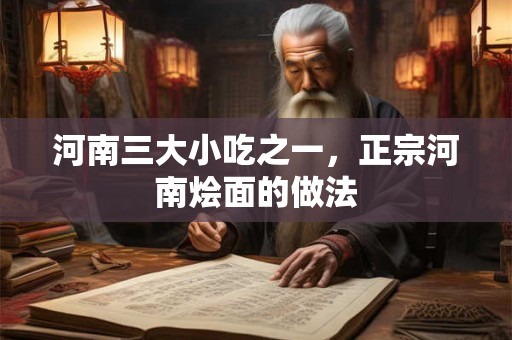 河南三大小吃之一，正宗河南烩面的做法