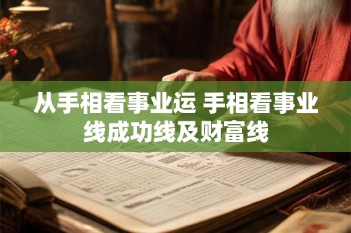 详细阅读:从手相看事业运 手相看事业线成功线及财富线 从手相看事业运 手相看事业线成功线及财富线