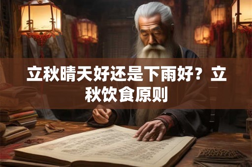 立秋晴天好还是下雨好？立秋饮食原则