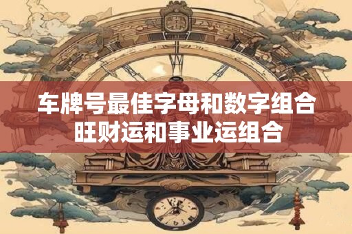 车牌号最佳字母和数字组合 旺财运和事业运组合