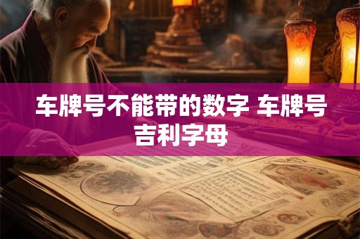 车牌号不能带的数字 车牌号吉利字母
