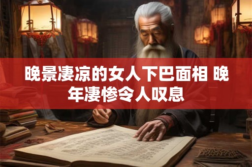 晚景凄凉的女人下巴面相 晚年凄惨令人叹息